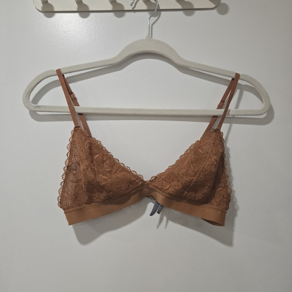 Aerie Rust Orange Lace Bralette